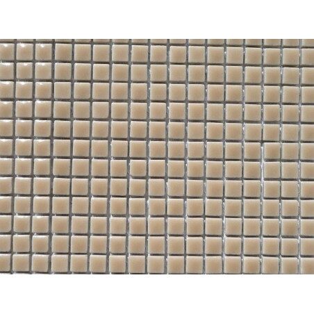 Brun clair gravier micro mosaïque brillant plaque 30 cm