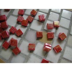 Rouge cuivre mosaïque métallisé micro vendu à l'unité