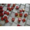 Rouge cuivre mosaïque métallisé micro vendu à l'unité