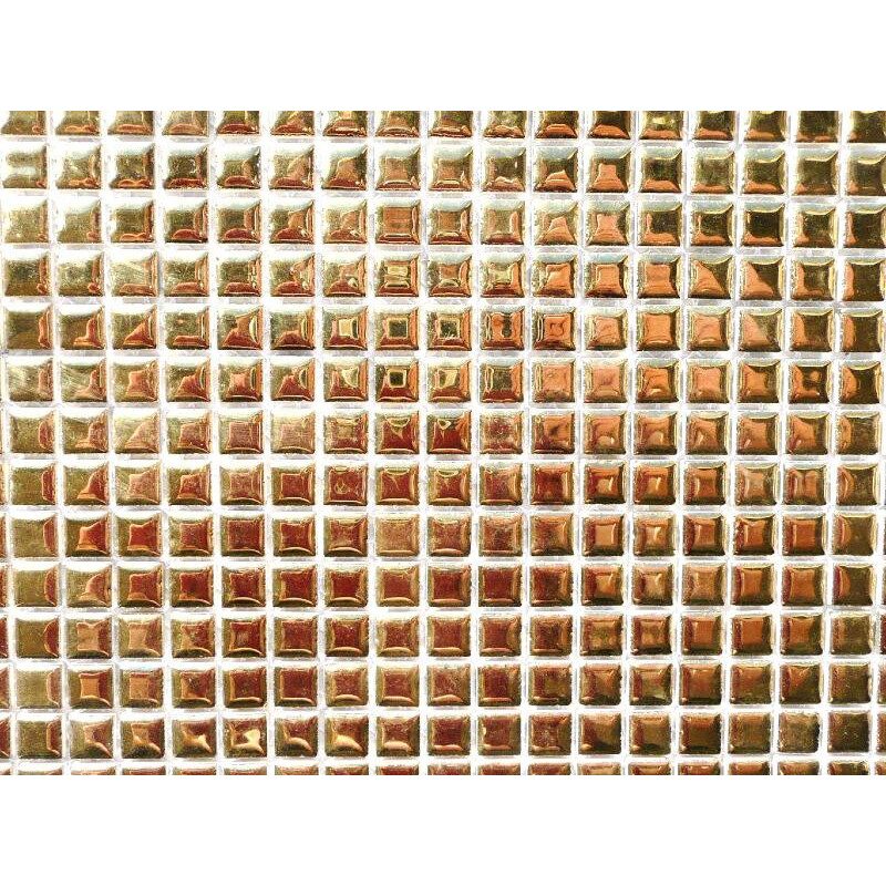 Jaune doré micro mosaïque brillant par 70 carrés de 10 mm soit  50g