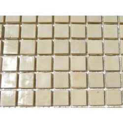 Mosaïque blanc ivoire émaux de venise vendu par 25 carreaux de 1.5 par 1.5cm