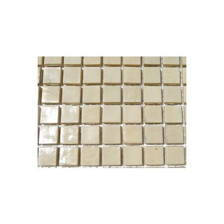 Mosaïque blanc ivoire émaux de venise vendu par 25 carreaux de 1.5 par 1.5cm