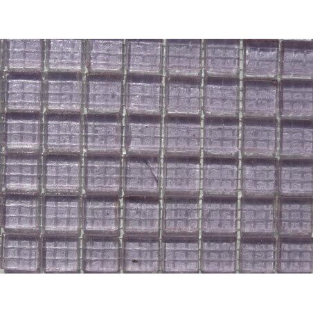 Mosaïque rose mauve translucide émaux de venise vendu par 25 carreaux de 1.5 par 1.5cm