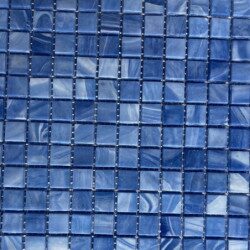 Mosaïque bleu gris marbré émaux de venise 1.5 cm vendu par 25 carreaux de 1.5 par 1.5cm