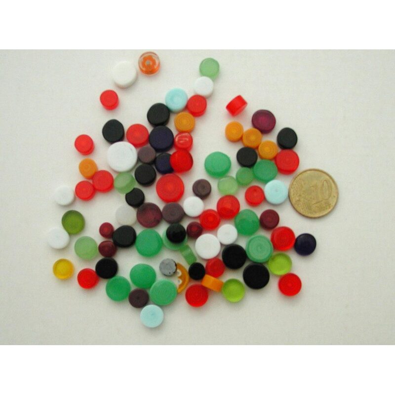 Millefiori mix couleur uni diamètre de 4 à 10 mm par 50g