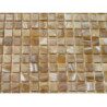 Mosaïque brun ambre marbré émaux de Venise vendu par 25 carreaux de 1.5 par 1.5cm
