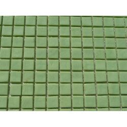 Mosaïque vert clair émaux de Venise vendu par 25 carreaux de 1.5 par 1.5cm