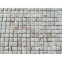 Blanc gemme micro 1 cm mosaïque pâte de verre par 80 carreaux