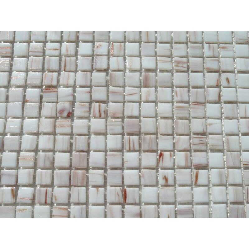 Blanc gemme micro 1 cm mosaïque pâte de verre par 80 carreaux
