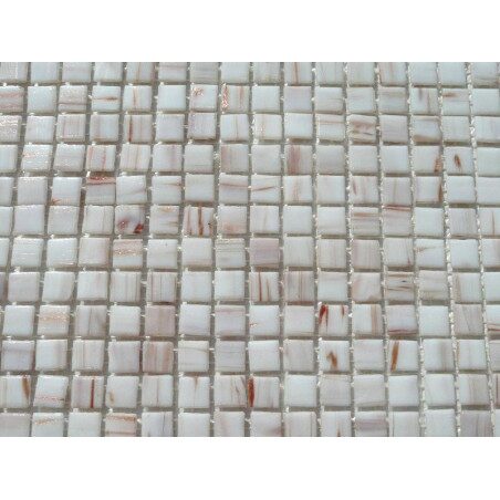 Blanc gemme micro 1 cm mosaïque pâte de verre par 80 carreaux