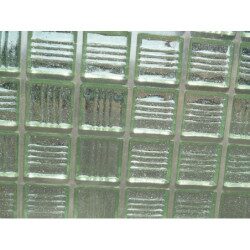 Vert clair mosaïque pate de verre translucide par 25 carreaux