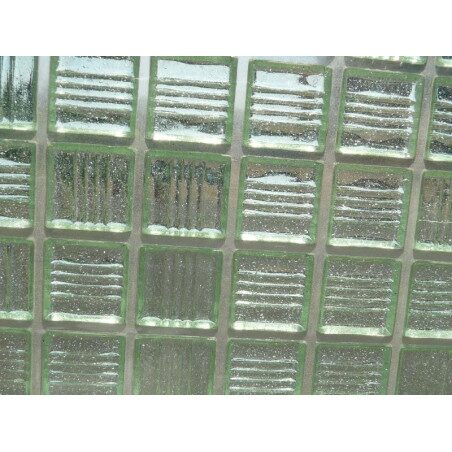 Vert clair mosaïque pate de verre translucide par 25 carreaux