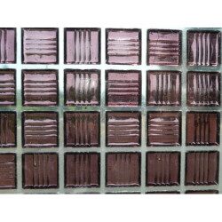 Rose parme clair mosaïque pâte de verre translucide par 25 carreaux