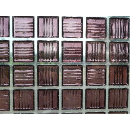 Rose parme clair mosaïque pâte de verre translucide par 25 carreaux