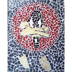 Canard en mosaïque modèle pour s'inspirer en loisirs créatif
