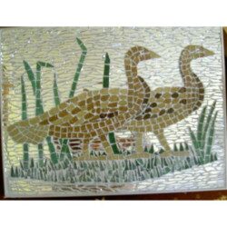 Canard en mosaïque modèle pour s'inspirer en loisirs créatif