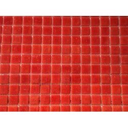 Rouge mosaïque pâte de verre rouge cerise mosaique par plaque 32.5 cm