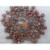 Millefiori rouge et bleu fleur jaune diamètre de 8 mm par 50g