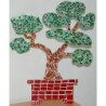 Bonsaï avec mosaiques en verre en relief image mosaïque