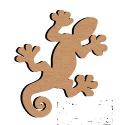 Gecko n°4 12 par 16 cm support bois pour mosaïque