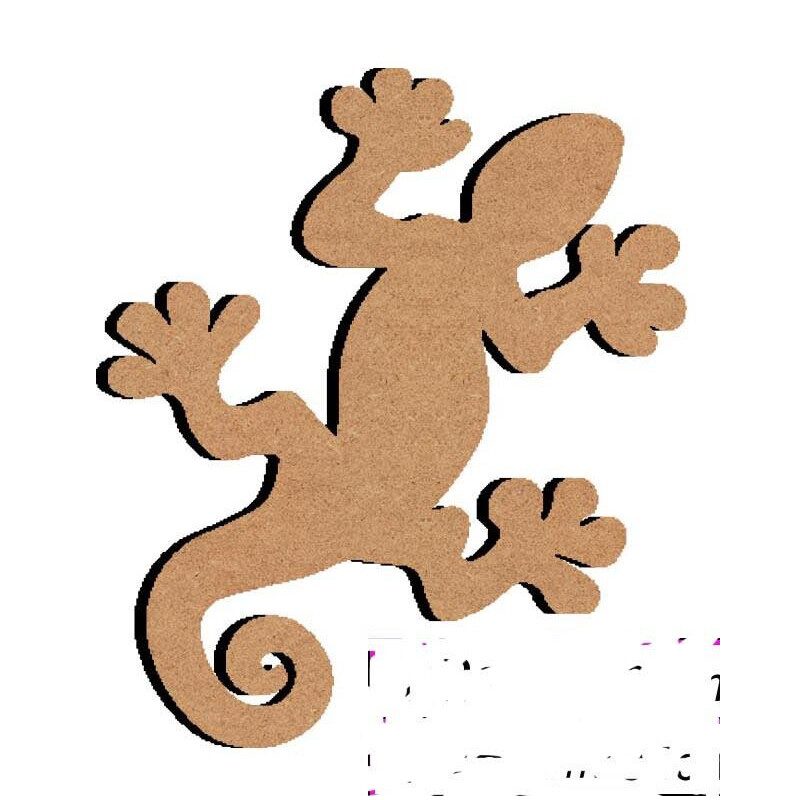 Gecko n°4 12 par 16 cm support bois pour mosaïque