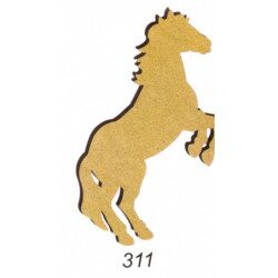Cheval cabré 15 cm support bois pour mosaïque