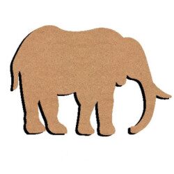Éléphant n°1 15 cm support bois pour mosaïque