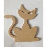 Chat crap 15 cm support bois pour mosaïque