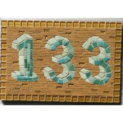 Plaque de porte numéros de rue en mosaïques modèle en loisirs créatifs