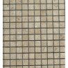Brun chamois clair brillant mosaïque 1.5 cm marbre plaque de 36 carreaux