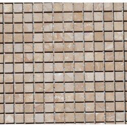 Brun clair mat mosaïque 1.5 cm marbre plaque de 36 carreaux
