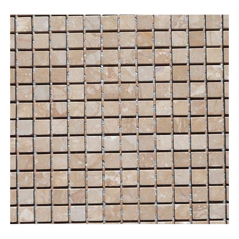 Brun clair mat mosaïque 1.5 cm marbre plaque de 36 carreaux