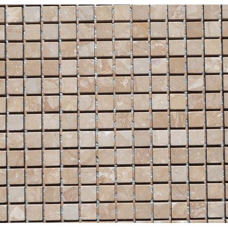 Brun clair mat mosaïque 1.5 cm marbre plaque de 36 carreaux