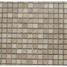 Brun ivoire brillant mosaïque 1.5 cm marbre plaque de 36 carreaux