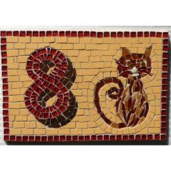 Plaque de porte numéros de rue en mosaïques modèle en loisirs créatifs