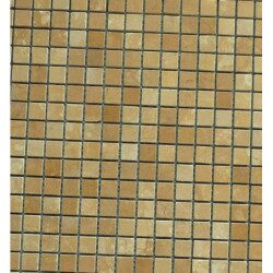 Brun ocre brillant mosaïque 1.5 cm marbre plaque de 36 carreaux