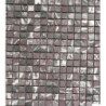 Brun rouge bordeaux blanc mat mosaïque 1.5 cm marbre plaque de 36 carreaux