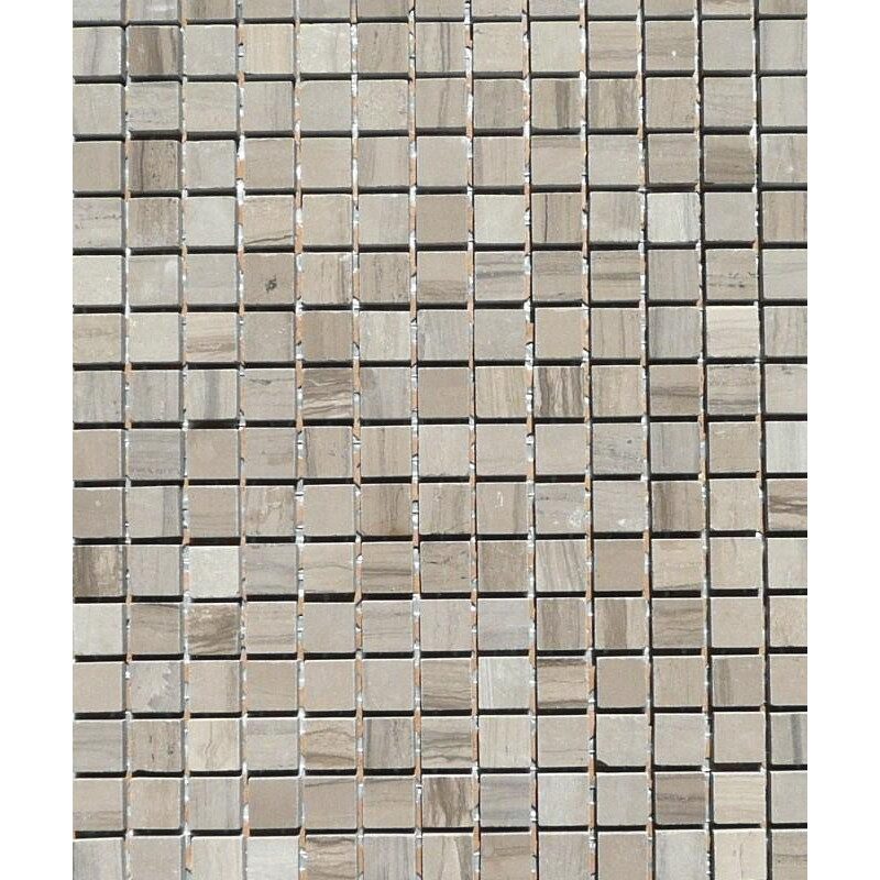 Gris nuagé brillant mosaïque 1.5 cm marbre plaque de 36 carreaux
