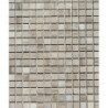 Gris nuagé brillant mosaïque 1.5 cm marbre plaque de 36 carreaux