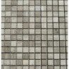 Gris clair strié brillant mosaïque 1.5 cm marbre plaque de 36 carreaux