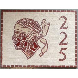Plaque de porte numéros de rue en mosaïques modèle en loisirs créatifs