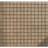 Brun châtaigne moucheté couleur lin mosaïque 2 cm grès antique par plaque 30.4 cm