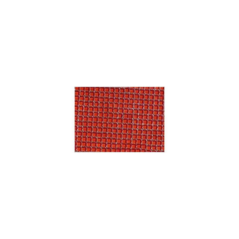 Rouge orange micro mosaïque vetrocristal uni 10 mm par plaque 30.5 cm