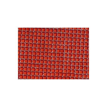 Rouge orange micro mosaïque vetrocristal uni 10 mm par plaque 30.5 cm