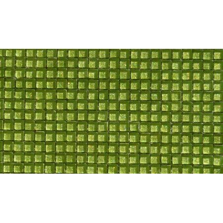 Vert acidulé paillette - glitter micro mosaïque vetrocristal par 64 carreaux