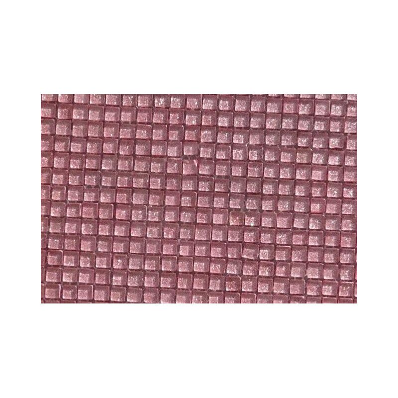 Rose clair paillette - glitter micro mosaïque vetrocristal par 64 carreaux