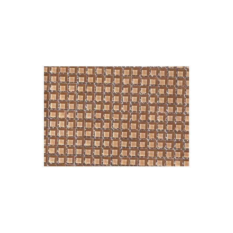Brun chamois micro mosaïque vetrocristal par 64 carreaux